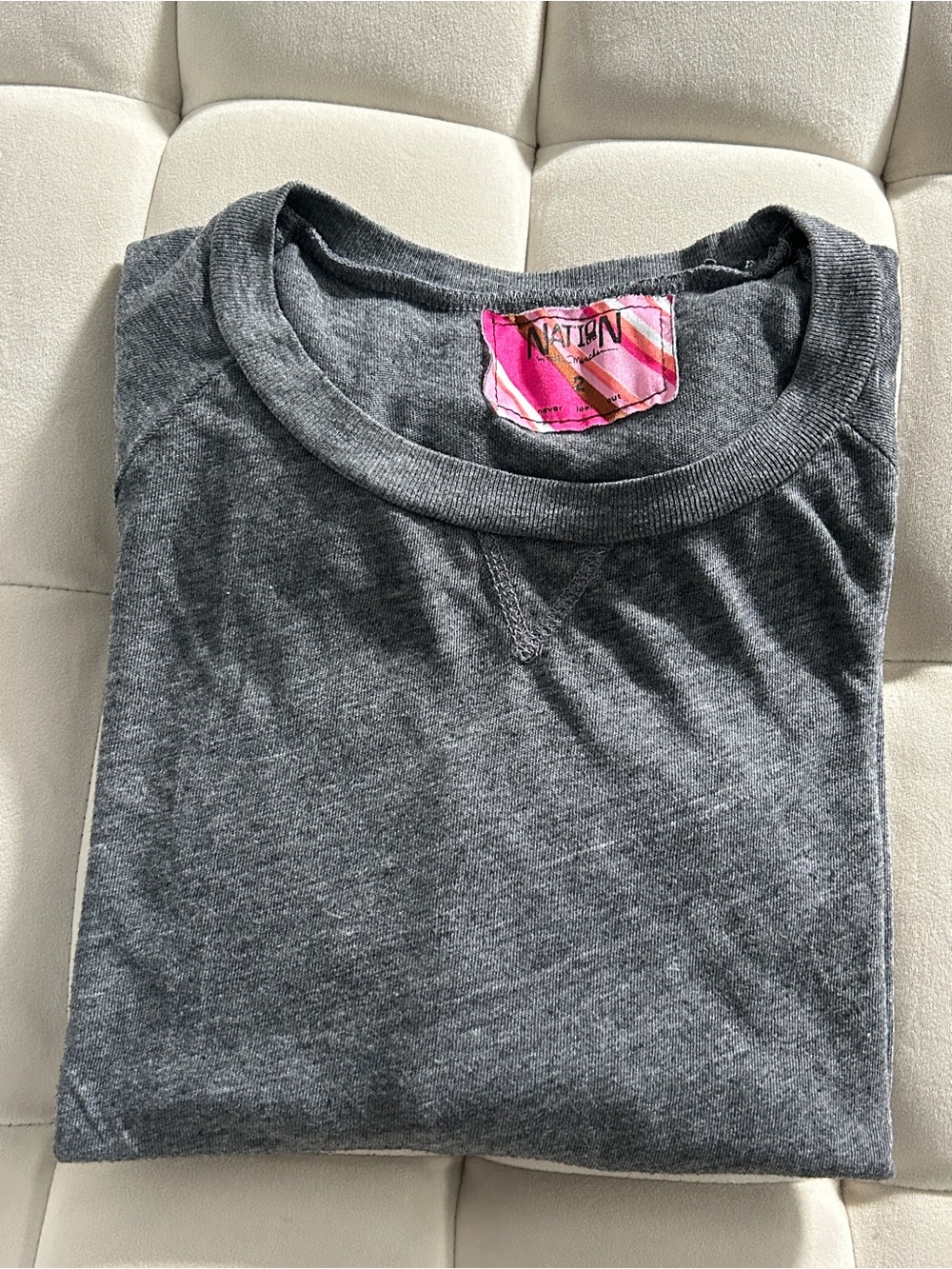 Nation LTD Gray Cozy Crewneck Sweatshirt